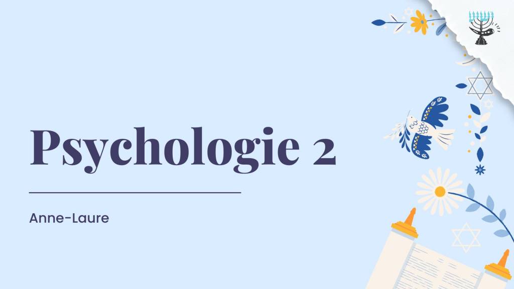 Visuel cours de psychologie TMPI Yeshiva